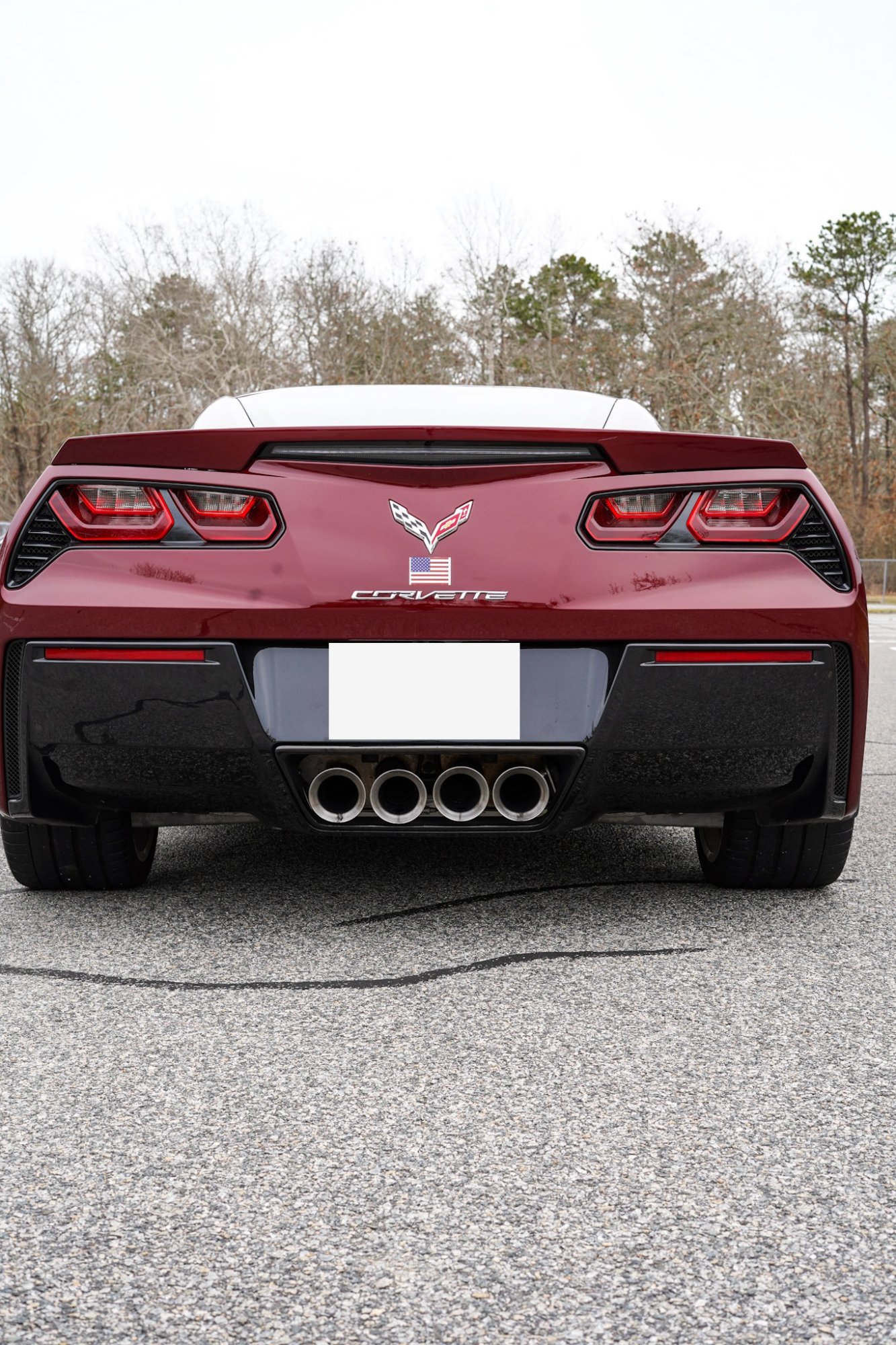 Red Corvette exterior detail